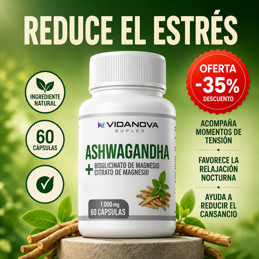 Ashwagandha + Magnesio 1000mg 60 CAPS