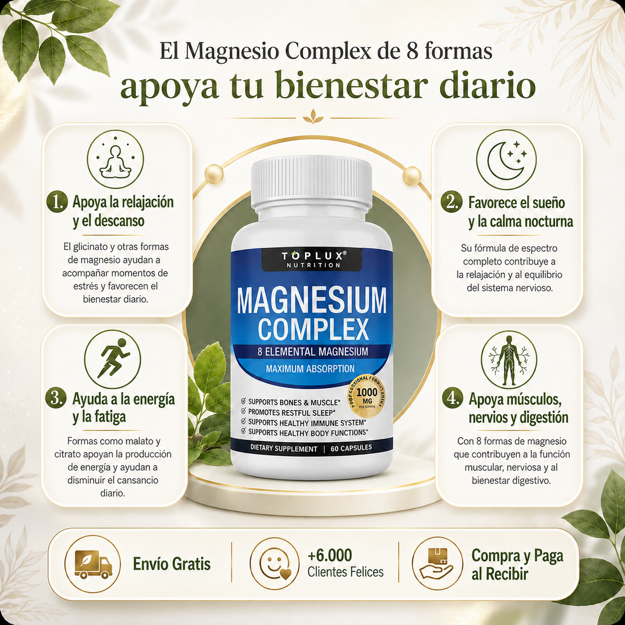 Magnesio Complex 8 en 1 · 1000mg 60 CAPS