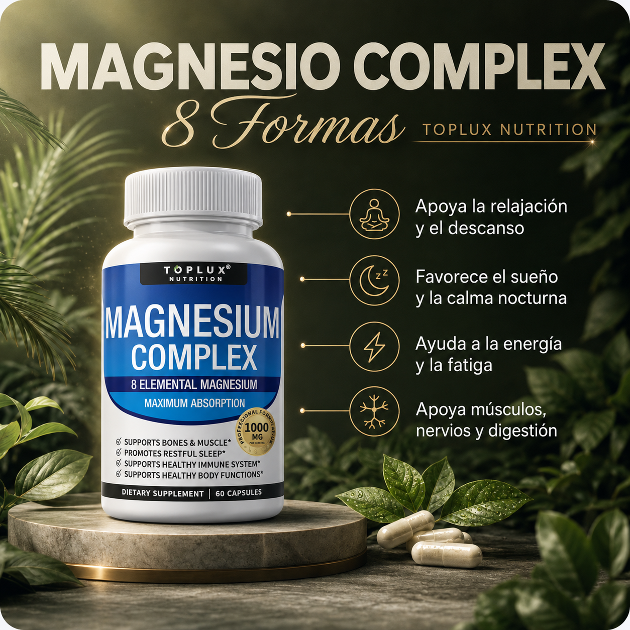 Magnesio Complex 8 en 1 · 1000mg 60 CAPS