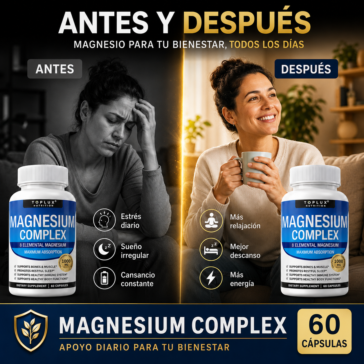 Magnesio Complex 8 en 1 · 1000mg 60 CAPS